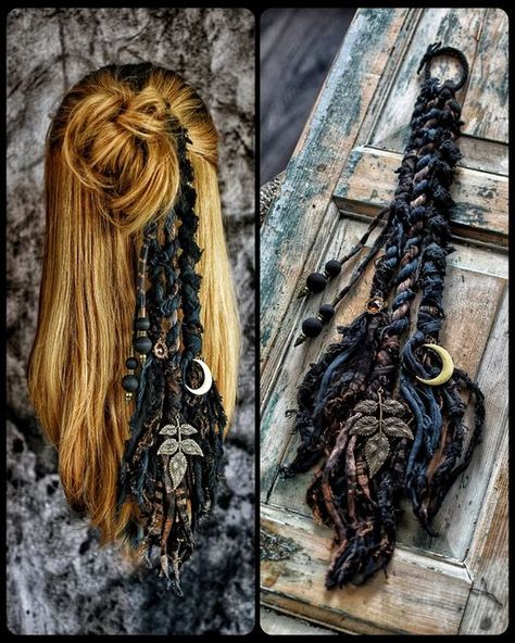 🏴‍☠️ 𝕽𝖔𝖍𝖆𝖓 𝕵𝖔𝖑 on Instagram: "Two new super textured 21 inch ties are now available! Edit: All adopted! 👁 Check out my profile for 🔗 If you send me a DM without reading the caption, I cannot help you. ⏰️ I release new items at random times and every workday. I post on here as soon as they are available, and edit the caption as soon as they are gone. ⛔️ I don't make custom work. DMs about personal trauma or hints about "giving up" will not change my mind. 🚀 If you cannot find an item, Dread Wraps, Viking Hair, Dread Beads, Hair Adornments, Hair Wraps, Viking Jewelry, Boho Hairstyles, Diy Hair Accessories, Hair Art