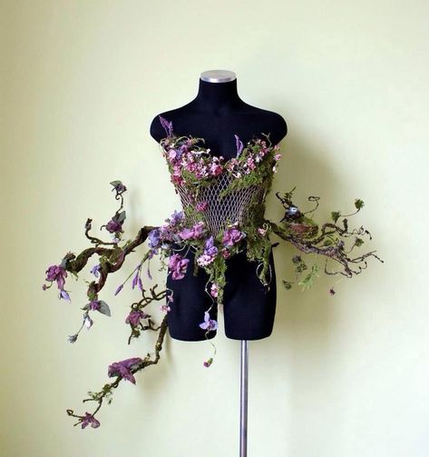 Midsummer Nights Dream, Couture Gowns, Corsets, Vines, Couture, Handbags, Purple, Flowers, Wall