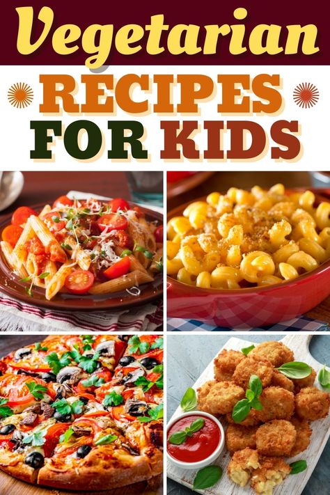 Fool even the pickiest of eaters with these easy vegetarian recipes for kids. They're colorful, delicious, and loaded with sneaky nutrients. Vegetarian Recipes For Picky Eaters, Vegetarian Recipes For Kids, Dinner Ideas For Kids, Kid Friendly Vegetarian Recipes, Vegetarian Lunches, Recipes For Picky Eaters, Vegetarian Kids, Kids Recipe, Kid Meals