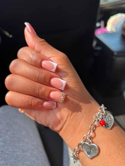 Acrylic Nails Nude, Acrylic Nail Set, Hard Nails, Gel Acrylic Nails, Simple Gel Nails, Work Nails, French Tip Acrylic Nails, Short Square Acrylic Nails, Acrylic Nails Coffin Pink