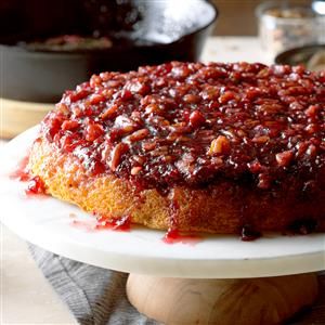 Recipe from Taste of Home Upside Down Desserts, Cranberry Upside Down Cake, Pecan Cake, Pineapple Upside, Pineapple Upside Down Cake, Pineapple Upside Down, Upside Down Cake, Thanksgiving Desserts, Retro Recipes