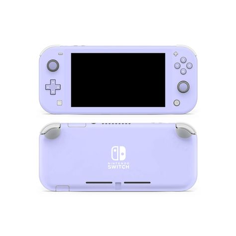 Blue Nintendo Switch, Nintendo Switch Lite Skin, Switch Lite Skin, Nintendo Lite, Purple Png, Switch Accessories, Pastel Lavender, Lavender Aesthetic, Nintendo Switch Accessories