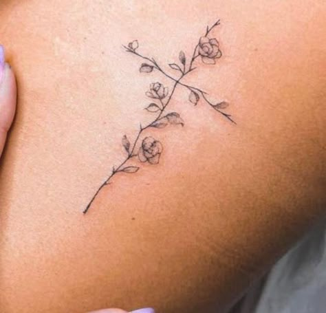 Cross Made Of Roses Tattoo, Cross Vine Tattoo, Vine Cross Tattoo, Pretty Cross Tattoos For Women, Cross With Vines Tattoo, Biblical Flowers Tattoo, Shalom Tattoo, Ruth Tattoo, Rose Cross Tattoo