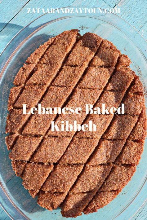 Kibbe Recipe, Baked Kibbeh Recipe Lebanese, Kibbeh Bil Sanieh, Lebanese Kibbeh Recipe, Baked Kibbeh, Kibbee Lebanese, Syrian Dishes, Kibeh Lebanese, Syrian Recipes