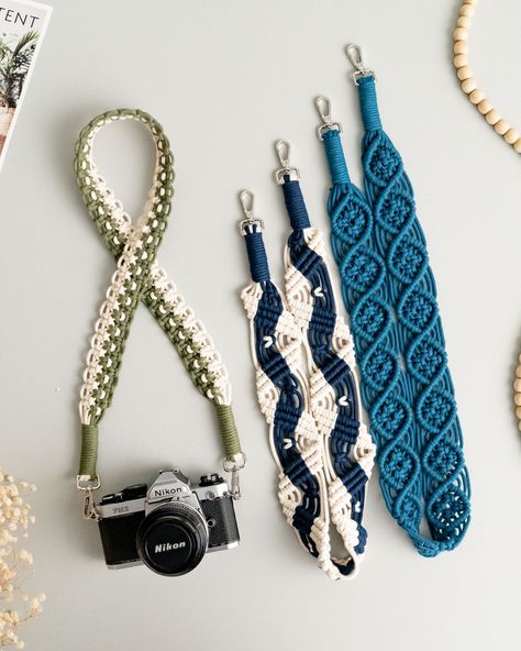 Ditch that dull camera strap that came with your gear! Upgrade to a handcrafted macrame camera strap that's both stylish and comfy. These beauties come in vintage and boho designs, adding a personal touch while keeping your camera secure for all your photography adventures! Explore more at https://beandaikon.etsy.com/listing/ 1118623199 or get in touch with us directly! #camerastrap #macramecamerastrap #bohemianinspired #macramegifts #makrameart #bohogifts #handcraftedart #macramestyle #ha... Macrame Camera Strap, Macrame Belt, Collar Macrame, Leather Bag Pattern, Macrame Bag, Handcrafted Art, Diy Crafts Hacks, Camera Strap, Crafts Hacks