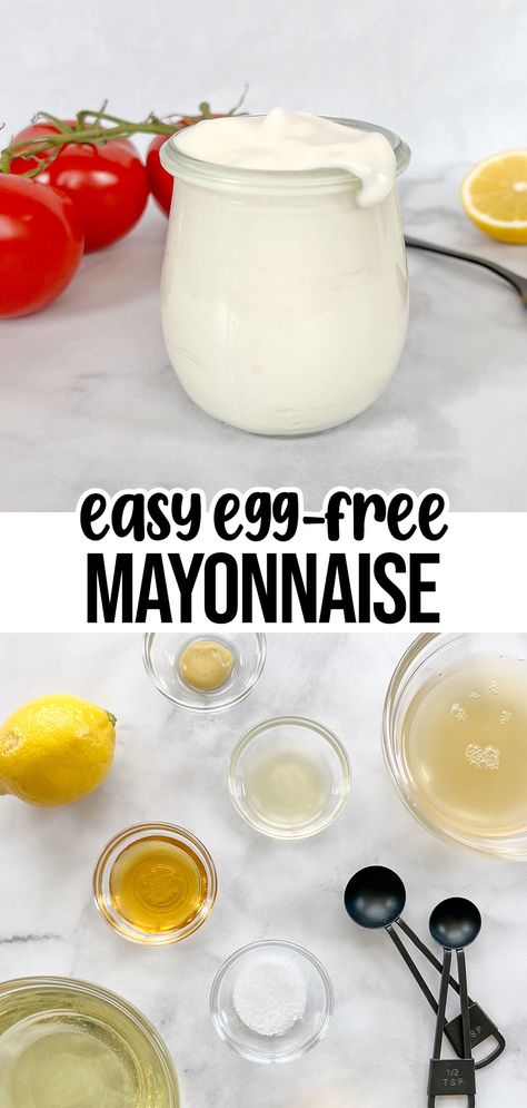 Egg Free Salad Dressing, Dairy Free Mayo Recipe, Light Mayonnaise Recipe, Egg Free Mayo Recipe, No Egg Mayonnaise Recipe, Egg Free Mayo, Egg Free Mayonnaise Recipe, How To Make Vegan Mayo, Diy Vegan Mayo