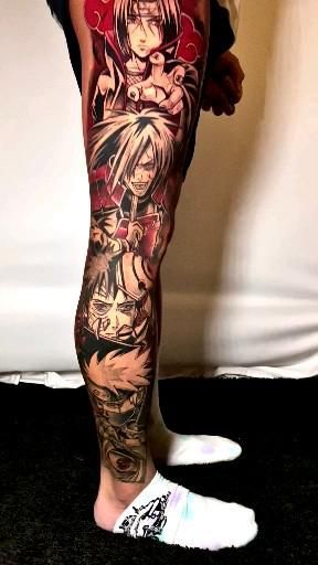 #anime #animeart #animetattoo #animeartist #otaku #animedrawing #weeb #animewallpaperiphone #tattoo #artwork #fanart #daveveroink #naruto #madara #itachi #kakashi #narutotattoo #narutoedit #animeedit Naruto Leg Sleeve Tattoo, Naruto Leg Tattoo, Tattoo Ideas For Men Anime, Naruto Couple Tattoos, Madara Tattoo Ideas, Kakashi Tattoo Ideas, Kakashi Tattoo Design, Itachi Uchiha Tattoo Design, Anime Leg Sleeve Tattoo