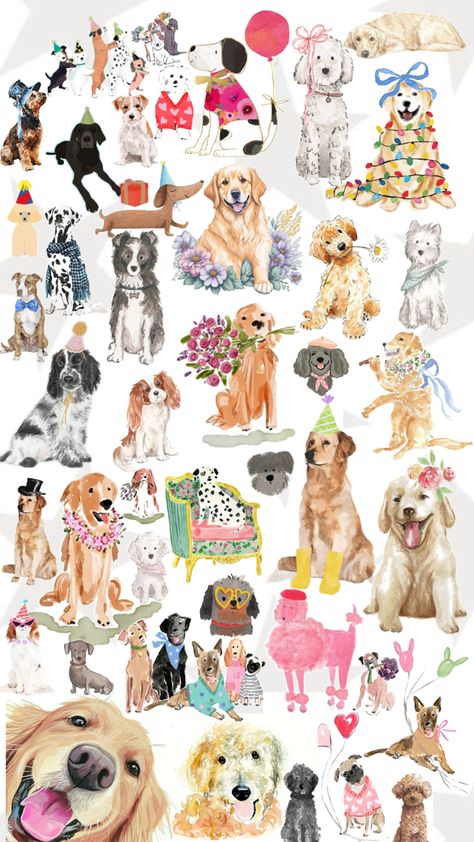 Dogs Collage Wallpaper, Dogs Collage, Dog Animated, Animated Wallpaper, Dog Animation, Dog Pool, Collage Wallpaper, Simple Phone Wallpapers, Trendy Wallpaper