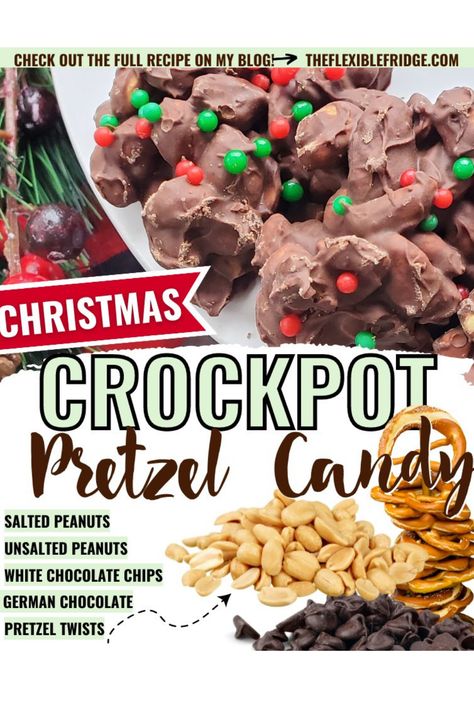 Crockpot Pretzel Bark, Crockpot Pretzels, Pretzel Candy, Crockpot Candy Recipes, Slow Cooker Candy, Crockpot Christmas, Crockpot Candy, Salted Pretzel, Peanut Candy