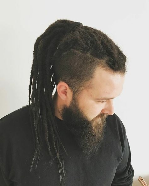 Mohawk Dreads, Viking Dreadlocks, Viking Dreads, Viking Haircut, Dreadlocks Men, Mens Dreads, Mohawk Hairstyles Men, Natural Hair Accessories, Dreadlock Hairstyles For Men