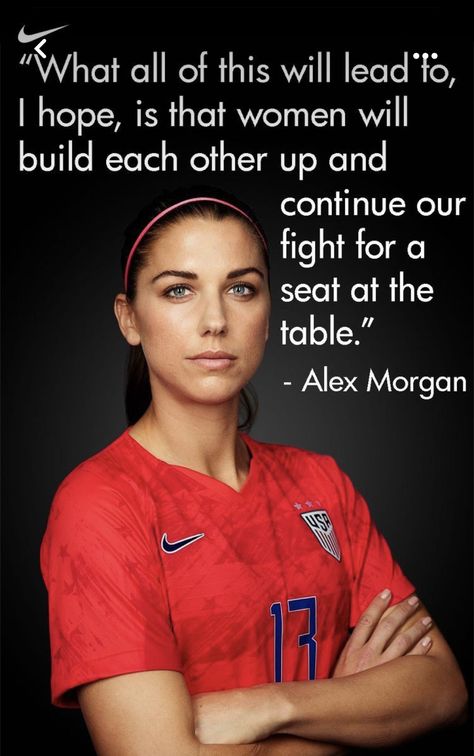 Alex Morgan Quotes, Soccer Quotes Girls, Inspirational Soccer Quotes, Soccer Room, Abby Wambach, Usa Soccer Jersey, Usa Soccer Team, Uswnt Soccer, Women Soccer