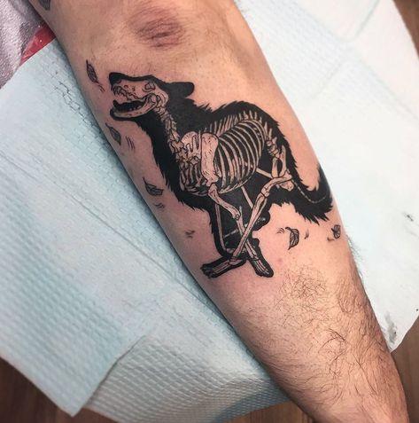 Dog Skeleton Tattoo, Skeleton Tattoo, Symbolic Meanings, Funky Tattoos, Dog Skeleton, Witch Tattoo, Skeleton Tattoos, Tattoo Portfolio, Tattoo Art Drawings