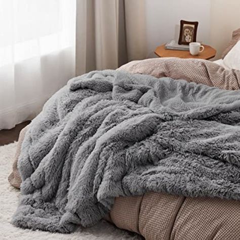 Light Grey – Fuzzy, Fluffy, and Shaggy Faux Fur, Soft and Thick Sherpa, Tie-dye Decorative Gift, King Blanket for Bed, 108x90 Inches, 380 GSM. Super Big and Comfy! Absolute Gift Idea for that perfect Mommy! On sale at a great price! Get it Before Mothers Day!! Big Fluffy Blanket, Grey Throw Blanket, Blankets For Winter, King Size Blanket, Queen Blanket, Comfort Gray, Comfy Blankets, Faux Fur Blanket, Twin Blanket