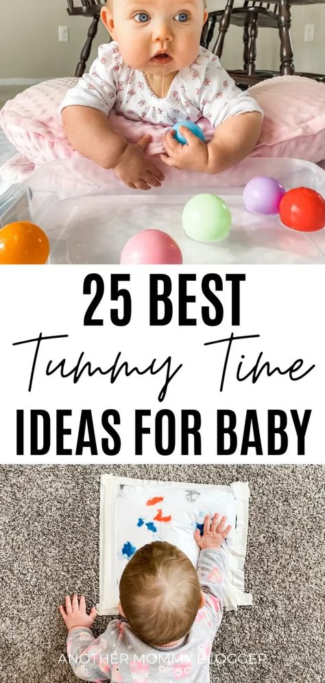 4 Month Activities For Babies, Tummy Time Activities Newborns, Baby Tummy Time Ideas, Infant Tummy Time Activities, 4month Old Baby Activities, Diy Tummy Time Activities, 4 Month Sensory Activities, Sensory Activities For 4 Month Old, Newborn Games