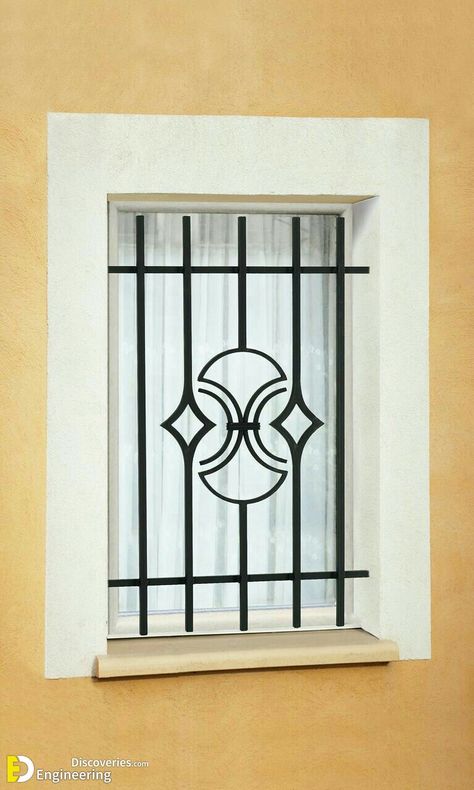 Modern Window Grill Design Ideas To Give a Stylish Edge To Your House - Engineering Discoveries Iron Window Grill, Modern Window Grill, Home Window Grill Design, Burglar Bars, Window Grill Design Modern, Window Bars, Iron Grill, Wrought Iron Design, Grill Door Design