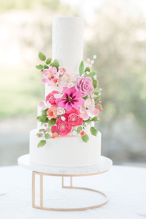 Coachella California, Wedding Cake Tutorial, Wedding Cake Prices, Wedding Cake Tops, Temecula California, Wedding Cake Ideas, Floral Wedding Cake, Floral Wedding Cakes, Romantic Wedding Cake