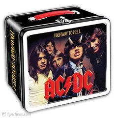 Ac/dc Art, Retro Lunch Boxes, Dorm Gifts, Tin Lunch Boxes, Lunch Pail, Vintage Lunch Boxes, Lunch Hour, Highway To Hell, School Lunch Box