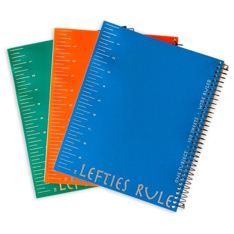 Lefties Rule Left Handed Wide Ruled Notebook, Set of 3, Assorted Colors Buzzfeed Gifts, Wide Ruled Notebook, Composition Notebooks, Notebook Set, Note Books, Fashion Terms, Ruled Notebook, Playing Card Deck, Struggle Is Real