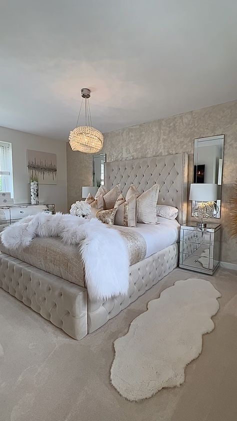 Glam Bedroom Decor, Luxe Bedroom, White Room Decor, Luxury Room Bedroom, Classy Bedroom, Nate Berkus, Apartment Decor Inspiration, Charles Eames, Room Makeover Bedroom