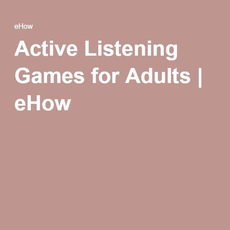 Listening Skills Activities, Team Building Activities For Adults, Active Listening Skills, Work Team Building, Listening Games, Communication Games, Communication Activities, Yw Lesson, Interpersonal Communication