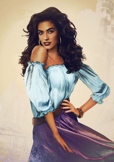 Esmerelda — The Hunchback of Notre Dame Realistic Disney Princess, Disney Kızları, Real Life Disney Characters, Real Disney Princesses, Cosplay Disney, Prince Naveen, Disney Parque, Images Disney, Flynn Rider