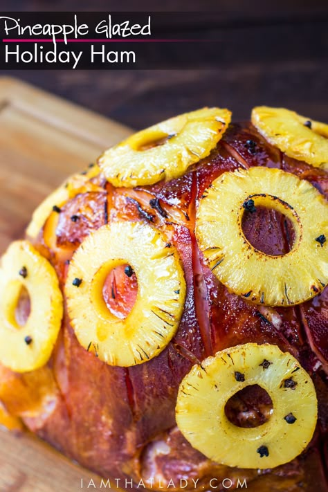 Looking for a special Holiday Ham recipe? This Pineapple Glazed Holiday Ham is a show-stopper! #ad Easter Ham Glaze, Baked Ham With Pineapple, Sugar Ham, Holiday Ham Recipes, Brown Sugar Ham, Ham Recipes Baked, Pineapple Ham, Pineapple Glaze, Ham Glaze Recipe