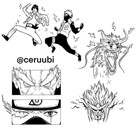 Partner Tattoo Ideas, Kakashi Tattoo Design, Kakashi Tattoo Ideas, Partner Tattoo, Kakashi Tattoo, Bleach Anime Ichigo, Manga Tattoo, Sharpie Tattoos, Anime Lineart