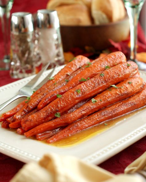 This Buttery Carrot Dish Will Steal the Show at Your Thanksgiving Dinner Thanksgiving Carrot Recipe, Baked Carrots Recipe, Butter Carrots, Carrots Recipe, Baked Carrots, Popsugar Food, Cinnamon Butter, Carrot Recipes, Thanksgiving Sides