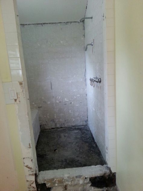 Shower in ugly stage Ugly Bathroom, Bobby Sands, Bathroom Ideas, Alcove Bathtub, Being Ugly, Shower, Skin