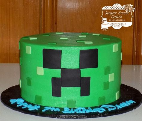 Minecraft - cake by Sugar Sweet Cakes - CakesDecor Minecraft Cake Creeper, Minecraft Creeper Cake, Minecraft Cake Designs, Pastel Minecraft, Creeper Cake, Minecraft Cakes, Minecraft Bday, Minecraft Birthday Cake, 8 Cake