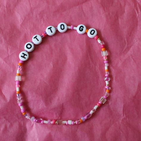 ✫ Handmade "HOT TO GO (Chappell Roan" beaded... - Depop Chappell Roan Friendship Bracelets, Chappell Roan Bracelet Ideas, Chappell Roan Bracelet, Hot To Go Chappell Roan, Bead Soup, Bracelet Inspo, Bracelets Ideas, Friendship Bracelets Designs, Kandi Bracelets