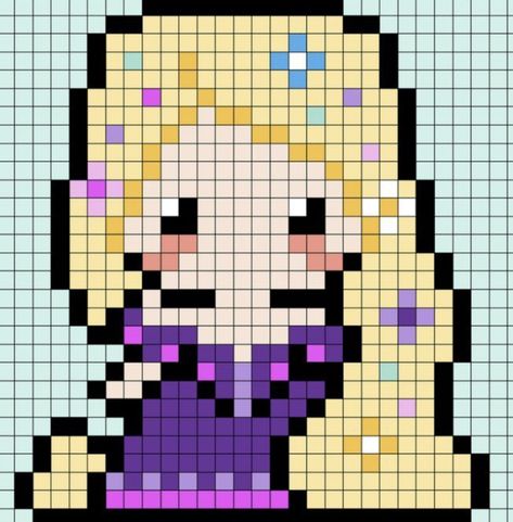 Pixel Art Tutorial, Easy Pixel Art, Pixel Art Templates, Pixel Drawing, Pixel Crochet, Pix Art, Pixel Art Grid, Graph Paper Art, Art Disney