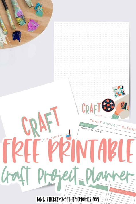 Craft Project Planner Printable Free, Craft Planner Printable Free, Project Planner Printable Free, Mom Planner Printables Free, Craft Project Planner, Planner Sewing, Project Journal, Happy Planner Free Printable, A5 Planner Printables