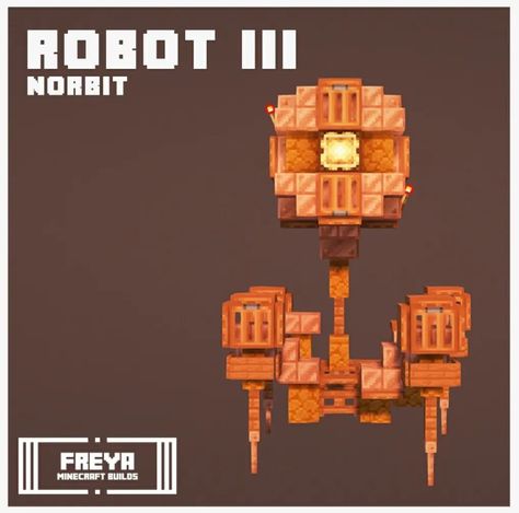 Freya Minecraft Builds, Minecraft Robot Build, Steampunk Minecraft Skin, Minecraft Mech, Minecraft Steampunk Ideas, Minecraft Copper Builds, Steam Punk Minecraft, Minecraft Steampunk Builds, Steampunk Minecraft Builds