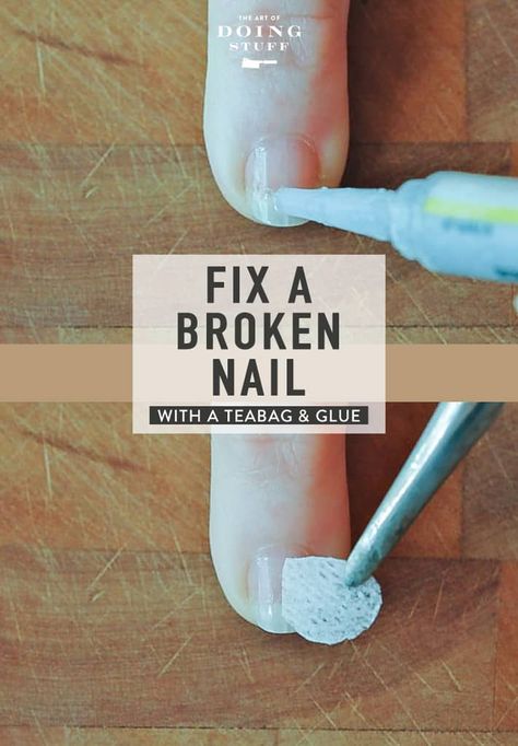 How to Fix A Broken Nail at Home Fix Cracked Nail, Split Nail Repair, Broken Toenail, Nail At Home, Repair Broken Nail, Diy Nail Care, Fix Broken Nail, Nail Remedies, Split Nails