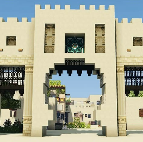 Minecraft Greek City, Desert Ideas Minecraft, Sandstone Minecraft Builds, Desert Castle Minecraft, Mesa Builds Minecraft, Minecraft Mosque, Minecraft Desert City, Minecraft Desert Builds, Minecraft Desert House