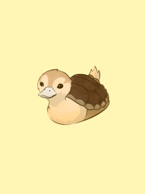 Turtleduck Tattoo, Turtle Duck, Duck Collection, Duck Tattoos, Tattoo Sketch, Sticker Ideas, Avatar Aang, Yellow Aesthetic, Legend Of Korra