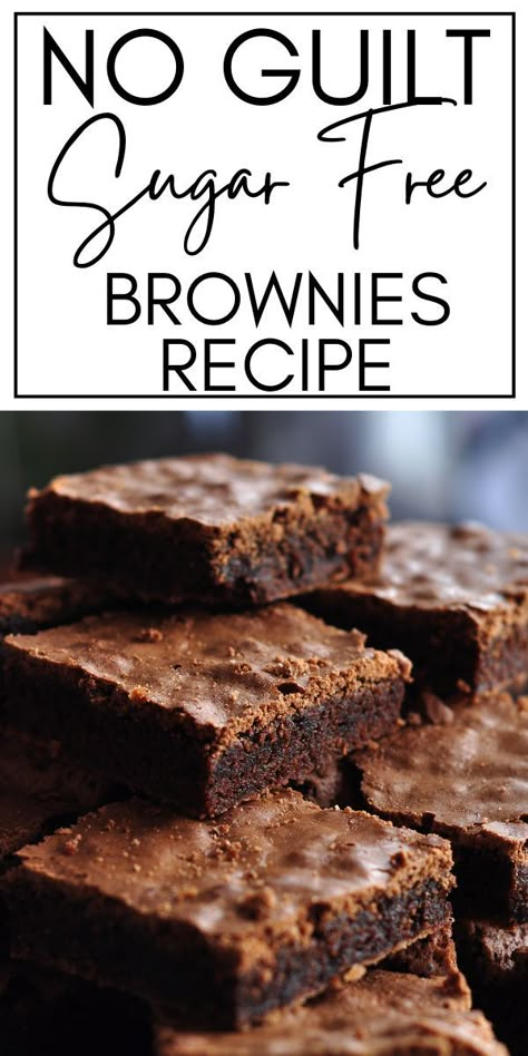 Healthy Stevia Desserts, Heart Healthy Brownies, Flourless Healthy Desserts, Fat Free Sugar Free Recipes, Sugarfree Brownie Recipe, Brownies For Diabetics, Sugar Free Brownies Easy, Diet Brownies Recipe, Brownies Recipe Homemade Healthy