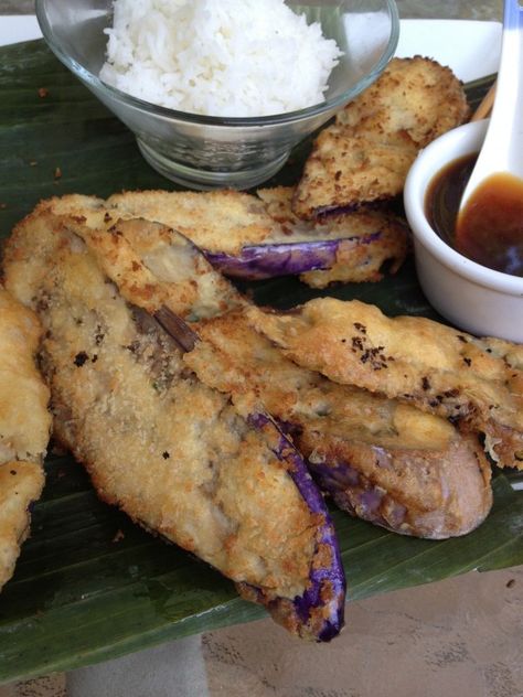 Eggplant #Tempura for #National Tempura Day Easy weeknite dish! Tempura Eggplant, Eggplant Tempura, Lutong Pinoy, Japanese Eggplant, Tempura Recipe, Csa Box, Tempura Batter, Veggie Tales, Filipino Dishes