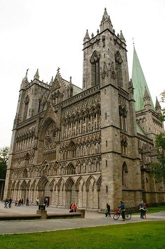 Nidaros Cathedral - Trondheim - Norway Norway Trondheim, Nidaros Cathedral, Norwegian Architecture, Norway Cruise, Trondheim Norway, Beautiful Norway, Cathedral Basilica, Gothic Church, Visit Norway