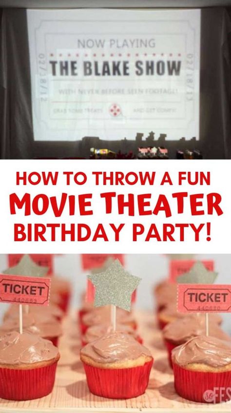 Movie Theatre Party Ideas, Movie Birthday Party Ideas For Kids, Movie Theater Birthday Party Ideas, Movie Party Ideas For Kids, Movie Theater Party Ideas, Movie Theatre Party, Movie Theater Birthday Party, Movie Theater Birthday, Kids Movie Party