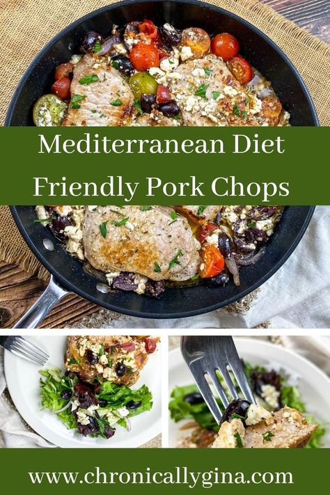 Pork Chops Mediterranean Diet, Mediterranean Diet Pork Chop Recipes, Mediterranean Diet Pork Chops, Mediterranean Pork Loin Recipes, Pork Mediterranean Recipes, Mediterranean Diet Pork Recipes, Mediterranean Pork Recipes, Mediterranean Pork Tenderloin, Mediterranean Pork Chops