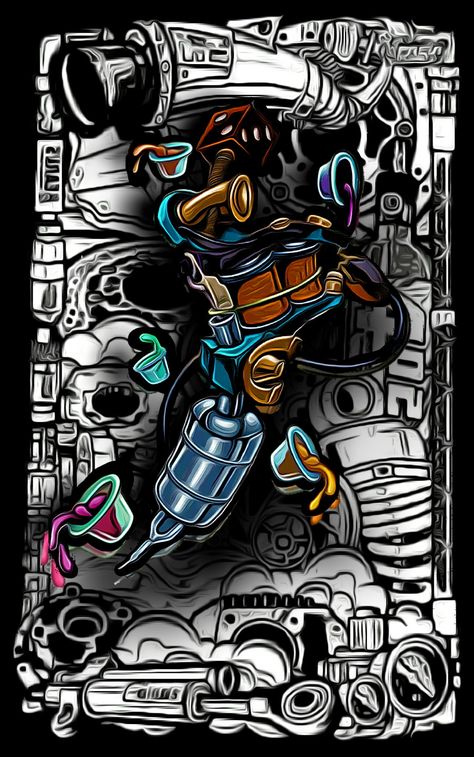 Thai Concept Motorcycle Sticker, Thai Motorcycle Sticker Design, Abstract Tshirt Design, Tattoo Machine Art, Motorcycles Logo Design, Mechanic Tattoo, Color Wallpaper Iphone, Biomechanical Tattoo, Animated Wallpapers For Mobile