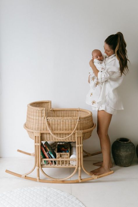 Rattan Crib, Rattan Nursery, Baby Nook, Baby Store Display, Store Bedding, Wicker Bassinet, Baby Trolley, Nursery Items, Kids Rocking Chair