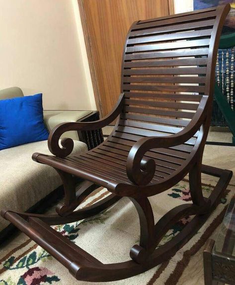 Swing Chair Bedroom, Rocking Chair Makeover, Rocking Chair Plans, Interior Design Living Room Modern, Sofa Design Wood, House Main Gates Design, Luxury Furniture Sofa, Wood Bed Design, Chair Design Wooden