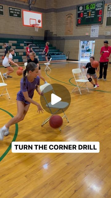 CAP CITY BASKETBALL on Instagram: "Turn The Corner Drill‼️  #basketballtraining #basketballtrainer #basketballplayer #basketballcoach #basketballteam #basketballdrills #girlsbasketball #youthbasketball #basketball #bball" Youth Basketball Drills, Basketball Drills For Kids, Basketball Practice Plans, Basketball Conditioning, Basketball Training Drills, Basketball Workouts Training, Basketball Floor, Basketball Games For Kids, Basketball Moves