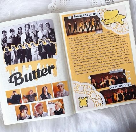 Bts Scrapbook Ideas, Bts Journal Ideas, Kpop Bullet Journal, Kpop Journal Ideas, Bts Journal, Music Journal, Bullet Journal Banner, Bullet Journal Cover Ideas, Bullet Journal Paper