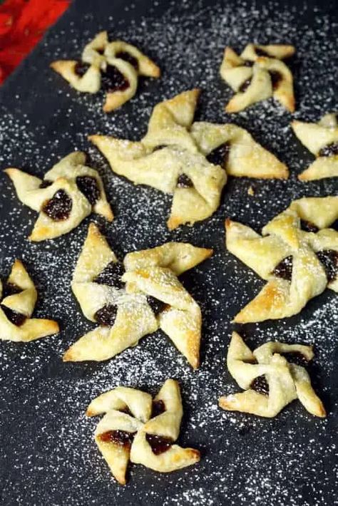 Joulutorttu (Finnish Christmas Star Cookies) • Curious Cuisiniere Christmas Star Cookies, Finnish Christmas, Finnish Recipes, Pinwheel Cookies, Scandinavian Food, Star Cookies, Christmas Dishes, Christmas Star, Homemade Cakes