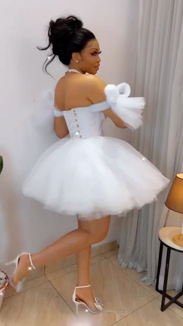 Vivien Chidera Okafor on Instagram: "I have loved you for a thousand years …🎵 Real Soft 😍😘 An Angel in her @bellavehida 😍😘 #soft #madeforyou #everythingeverytime #bellavehida" Lace Gown Styles For Birthday, Birthday Short Dresses For Women, Short Md Dresses, Birthday Clothes For Women Outfits, Styles For Graduation Dresses, Lace Short Dress Styles, Cute Dresses For Birthday, Short Fancy Dresses Party, Cute Birthday Outfits Dresses