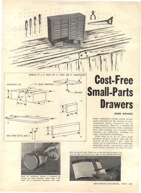 Workbench Magazine 1961 Issue #5 : Workbench Magazine : Free Download, Borrow, and Streaming : Internet Archive Workbench Ideas, Woodworking Tool Cabinet, Woodworking Tools Workshop, Tool Cabinet, Woodworking Magazine, Popular Mechanics, Shop Organization, Wood Shop Projects, Metal Working Tools